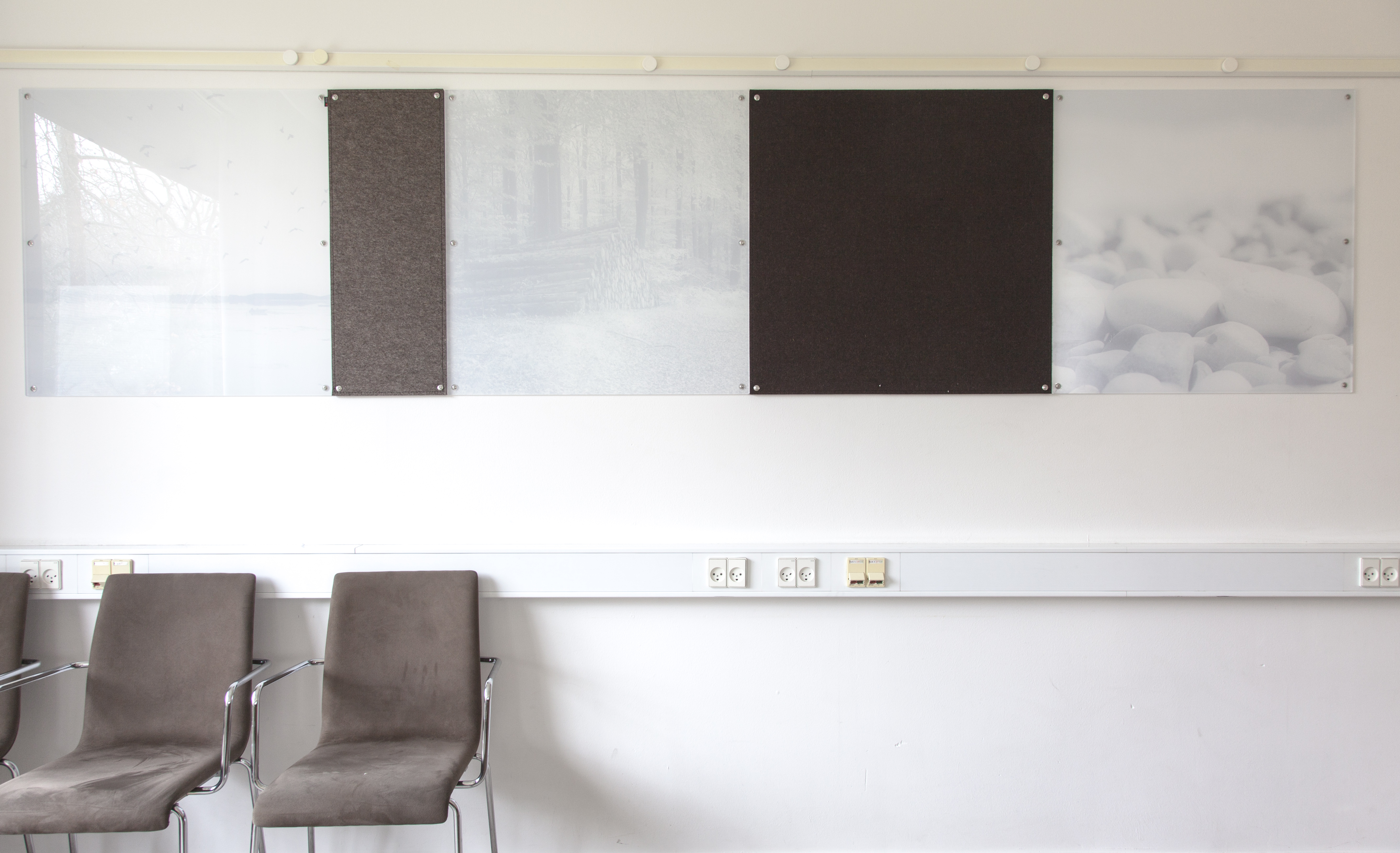 Pindot opslagstavle med filt på Rungstedgård